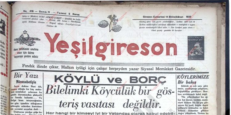 14 Aralık 1935 – Sayı 416