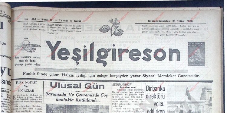 25 Nisan 1936 – Sayı 434