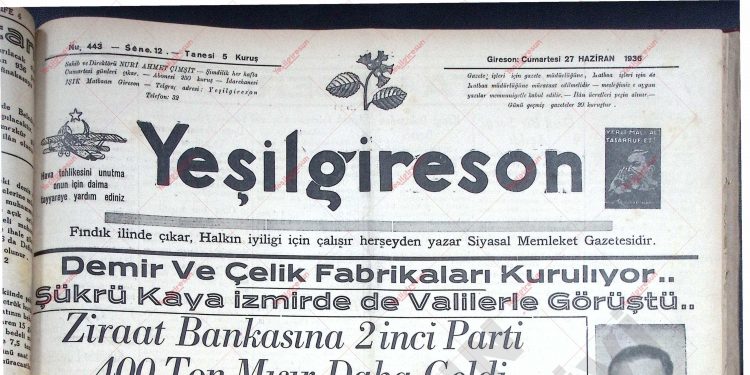 27 Haziran 1936 – Sayı 443