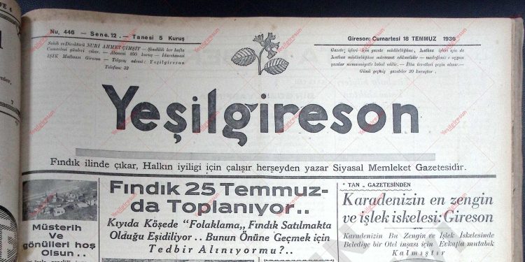 18 Temmuz 1936 – Sayı 446