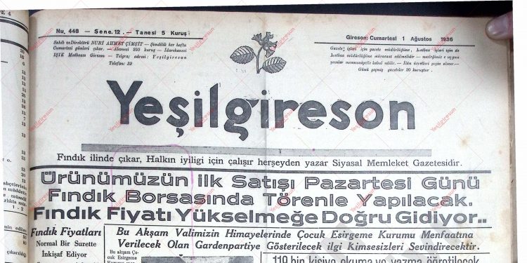 1 Ağustos 1936 – Sayı 448