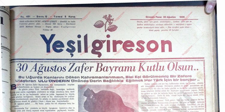 30 Ağustos 1936 – Sayı 451