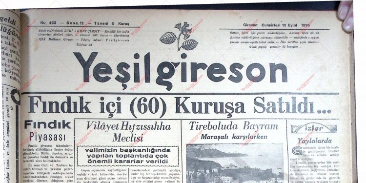 12 Eylül 1936 – Sayı 453
