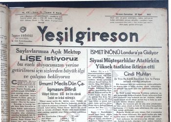 27 Mart 1937 – Sayı 479