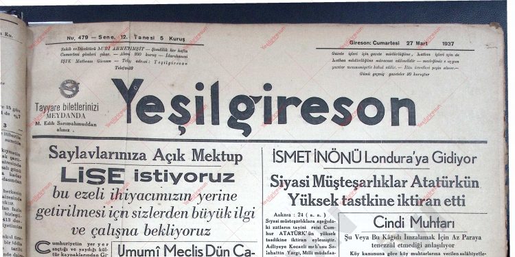 27 Mart 1937 – Sayı 479