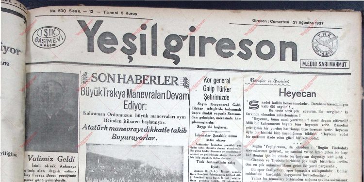 21 Ağustos 1937 – Sayı 500