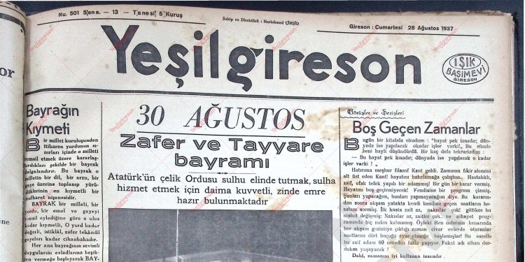 28 Ağustos 1937 – Sayı 501