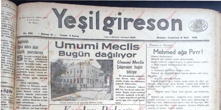 12 Mart 1938 – Sayı 526