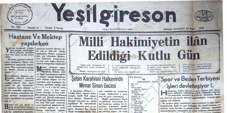 23 Nisan 1938 – Sayı 532