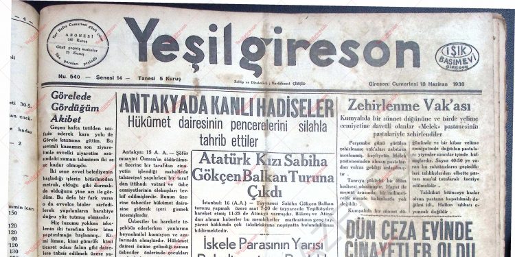 18 Haziran 1938 – Sayı 540