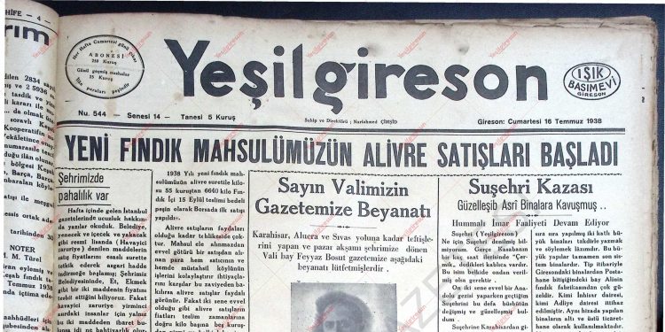 16 Temmuz 1938 – Sayı 544