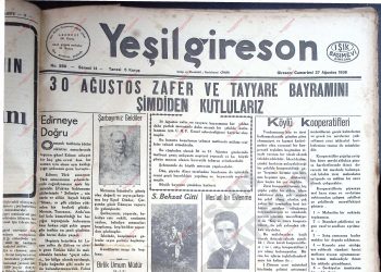 27 Ağustos 1938 – Sayı 550