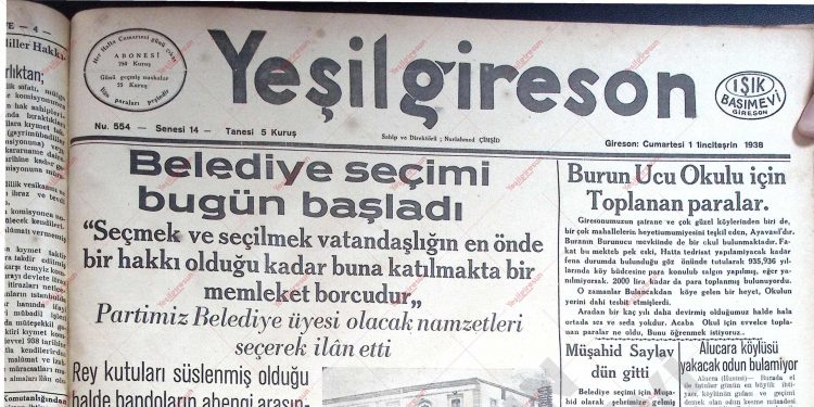 1 Ekim 1938 – Sayı 554