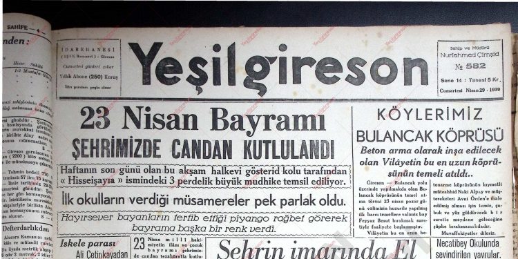 29 Nisan 1939 – Sayı 582