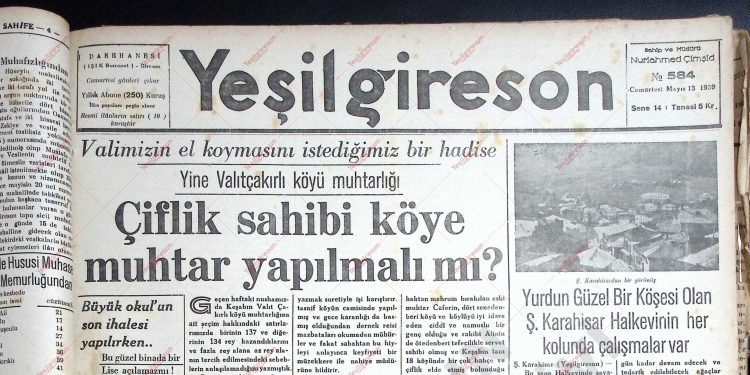 13 Mayıs 1939 – Sayı 584
