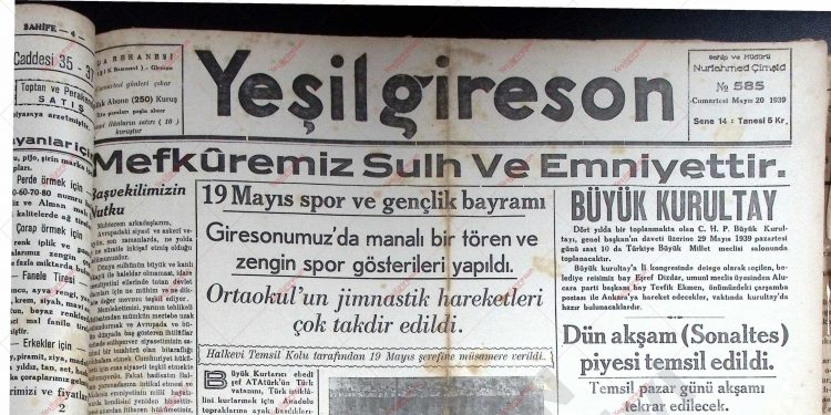 20 Mayıs 1939 – Sayı 585