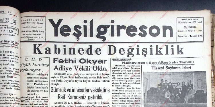 27 Mayıs 1939 – Sayı 586