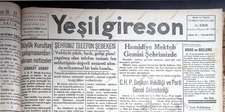10 Haziran 1939 – Sayı 588