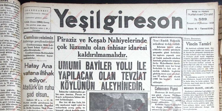 17 Haziran 1939 – Sayı 589