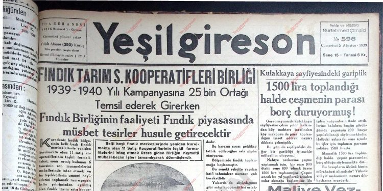 5 Ağustos 1939 – Sayı 596