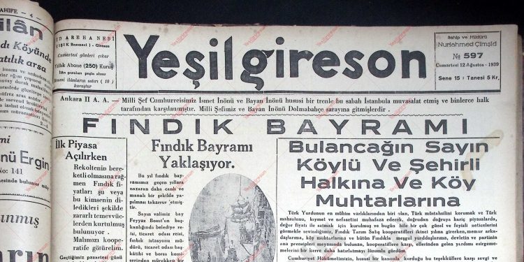 12 Ağustos 1939 – Sayı 597
