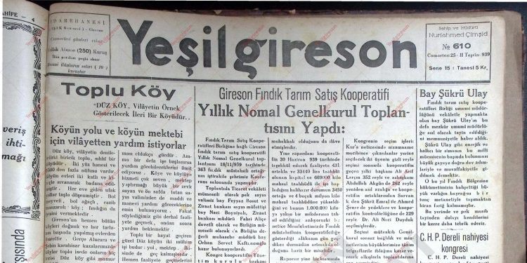 25 Kasım 1939 – Sayı 610