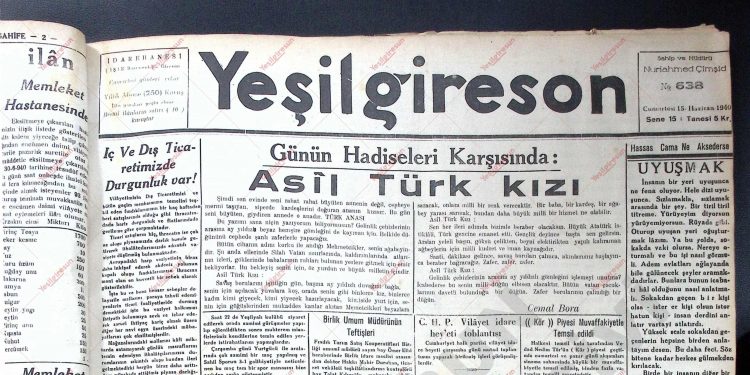 15 Haziran 1940 – Sayı 638
