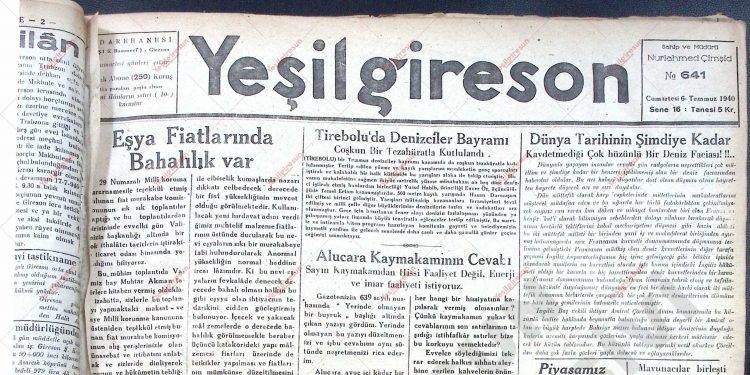 6 Temmuz 1940 – Sayı 641
