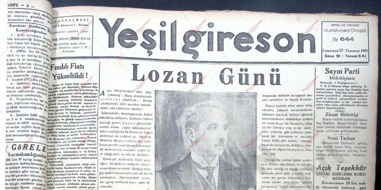27 Temmuz 1940 – Sayı 644