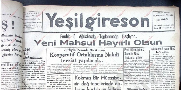 3 Ağustos 1940 – Sayı 646