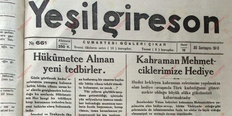 30 Kasım 1940 – Sayı 661