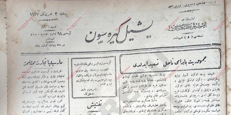 3 Kasım 1927 – Sayı 82