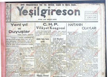 1 Ocak 1944 – Sayı 809