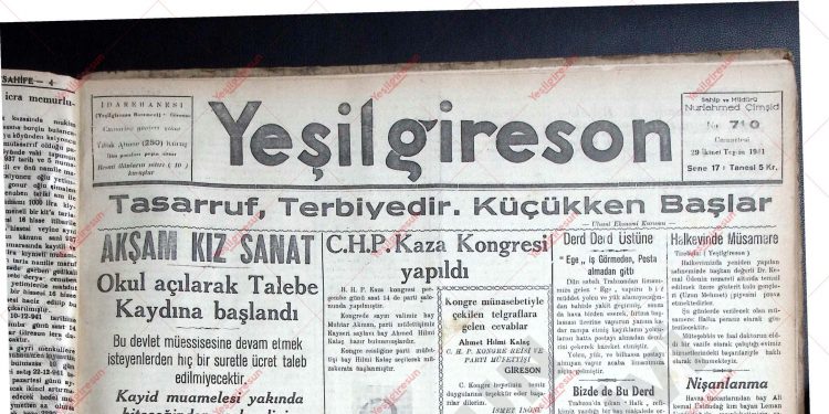 29 Kasım 1941 – Sayı 710