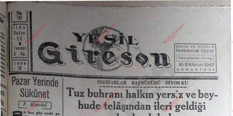 16 Ocak 1943 – Sayı 761