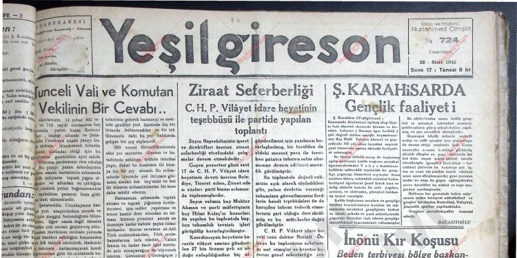 28 Mart 1942 – Sayı 724