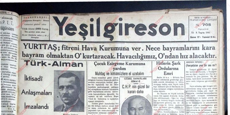 11 Ekim 1941 – Sayı 705