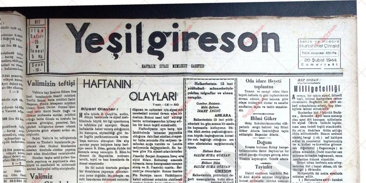 26 Şubat 1944 – Sayı 817