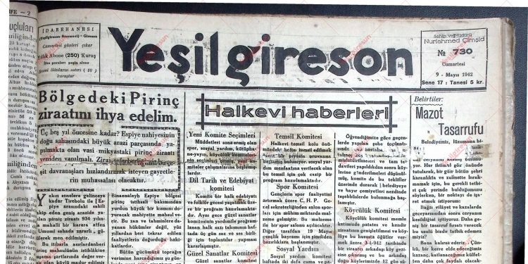 9 Mayıs 1942 – Sayı 730