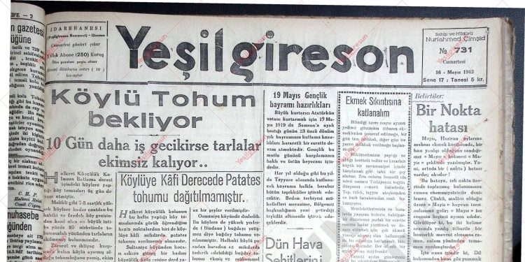 16 Mayıs 1942 -Sayı 731