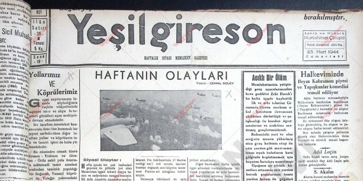 25 Mart 1944 – Sayı 821