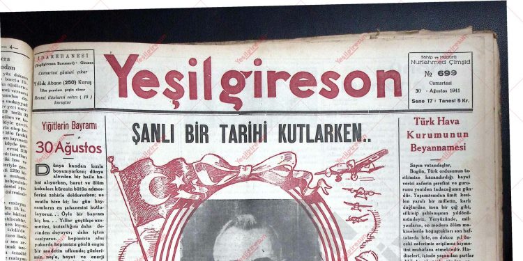 30 Ağustos 1941 – Sayı 699