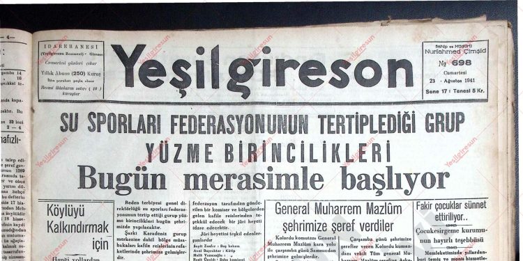 23 Ağustos 1941 – Sayı 698
