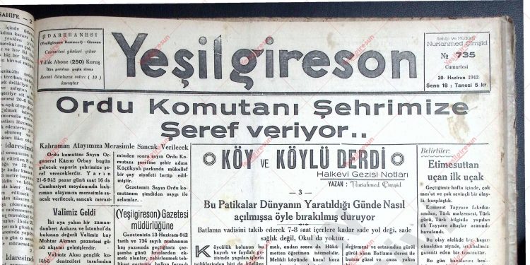20 Haziran 1942 – Sayı 735