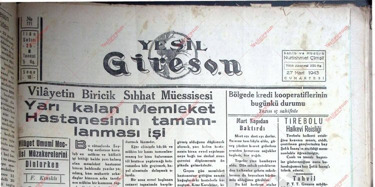 27 Mart 1943 – Sayı 771