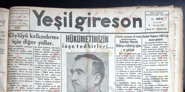 9 Ağustos 1941 – Sayı 696