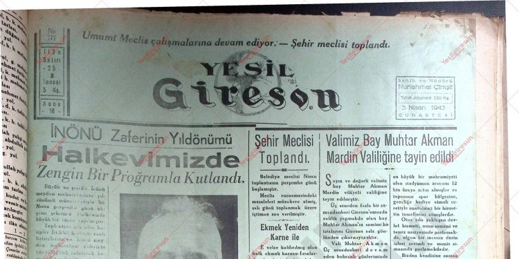 3 Nisan 1943 – Sayı 772