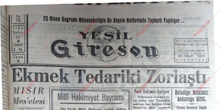 24 Nisan 1943 – Sayı 775