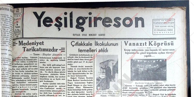 10 Haziran 1944 – Sayı 832