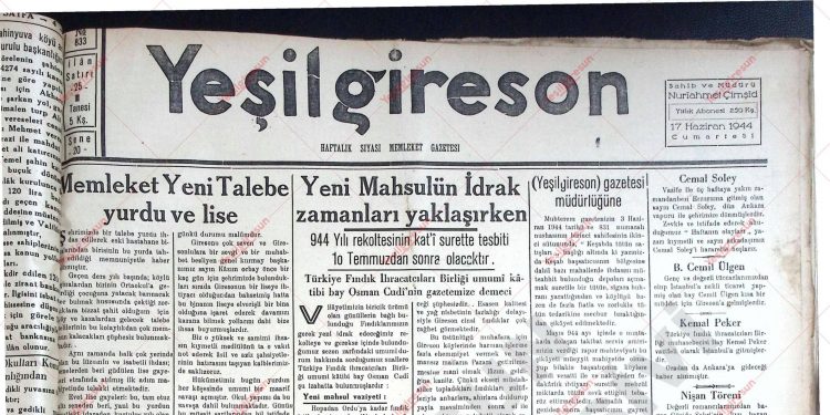 17 Haziran 1944 – Sayı 833